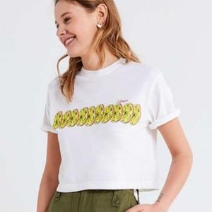 Lemon graphic crop top